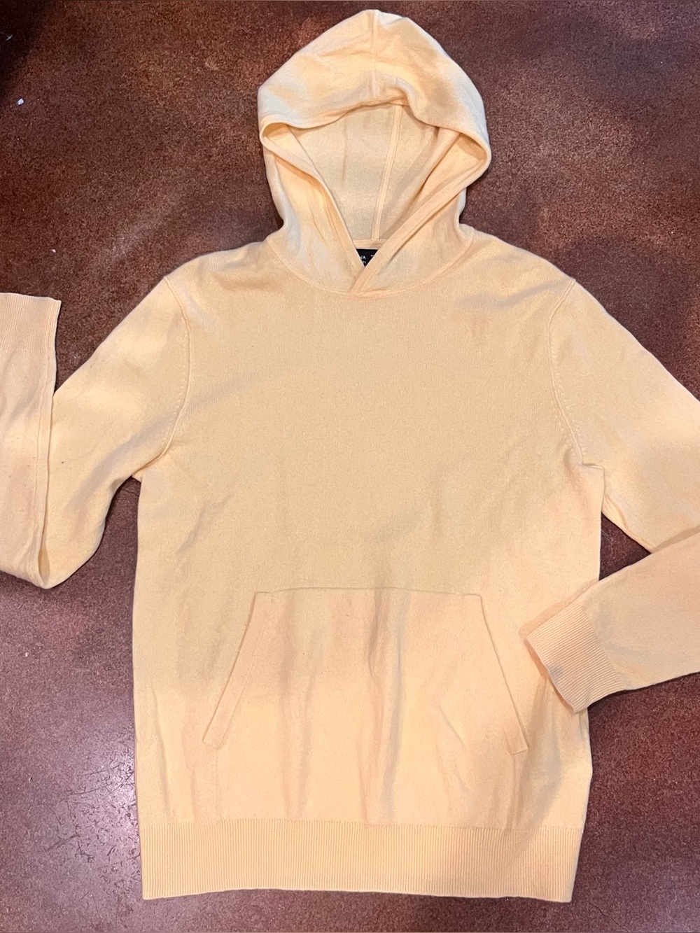 Banana Republic Soft Cashmere Yellow Hoodie Sweater - Casual Pullover -Sz M